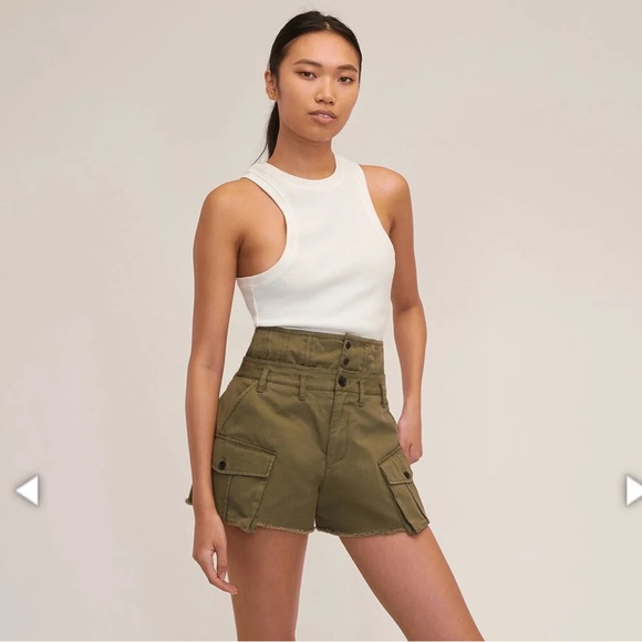NWT XS Marissa Webb Easton Canvas Corset Cargo Short - Picture 1 of 6